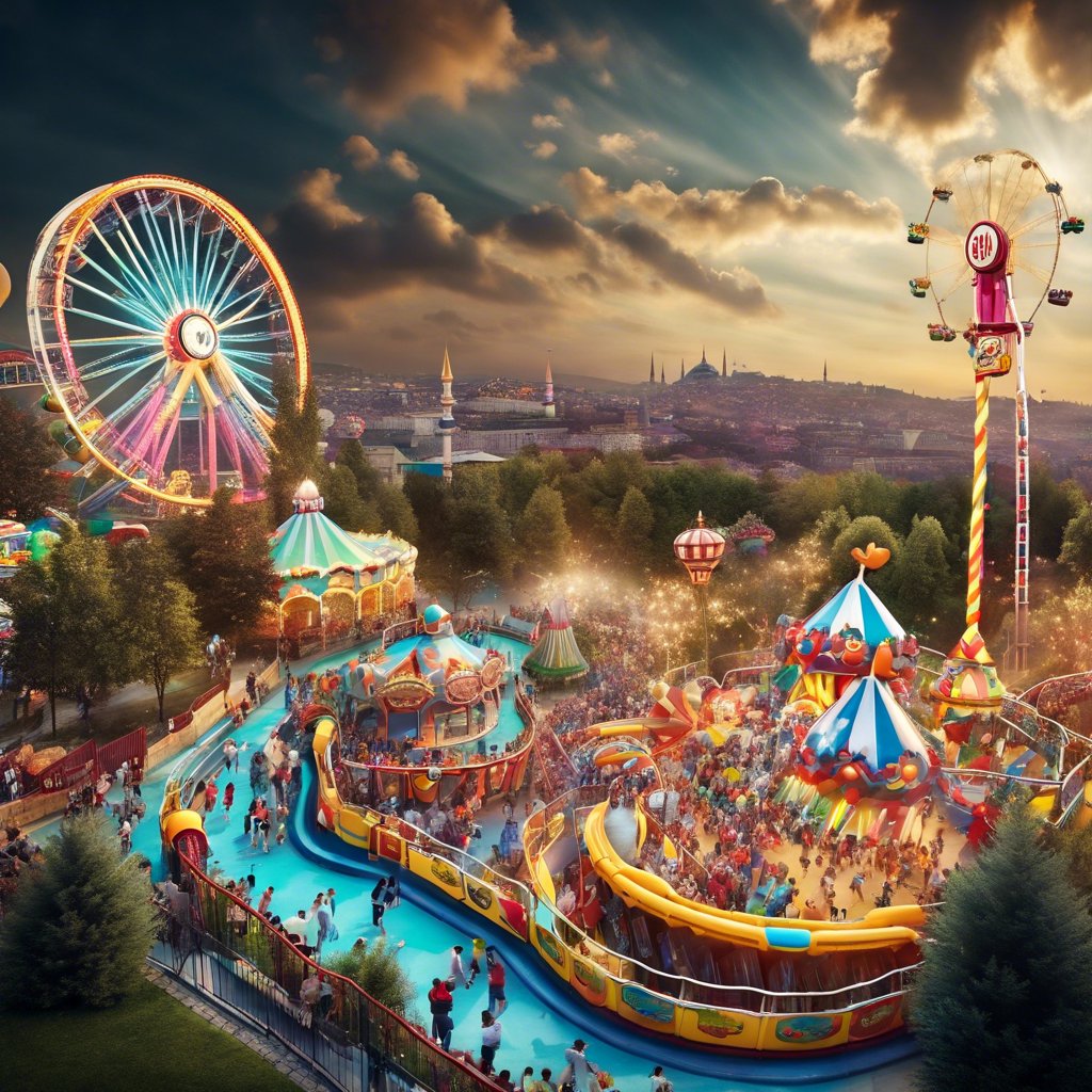 İstanbul'da Kurban Bayramı'nda Lunaparklar Dolup Taştı