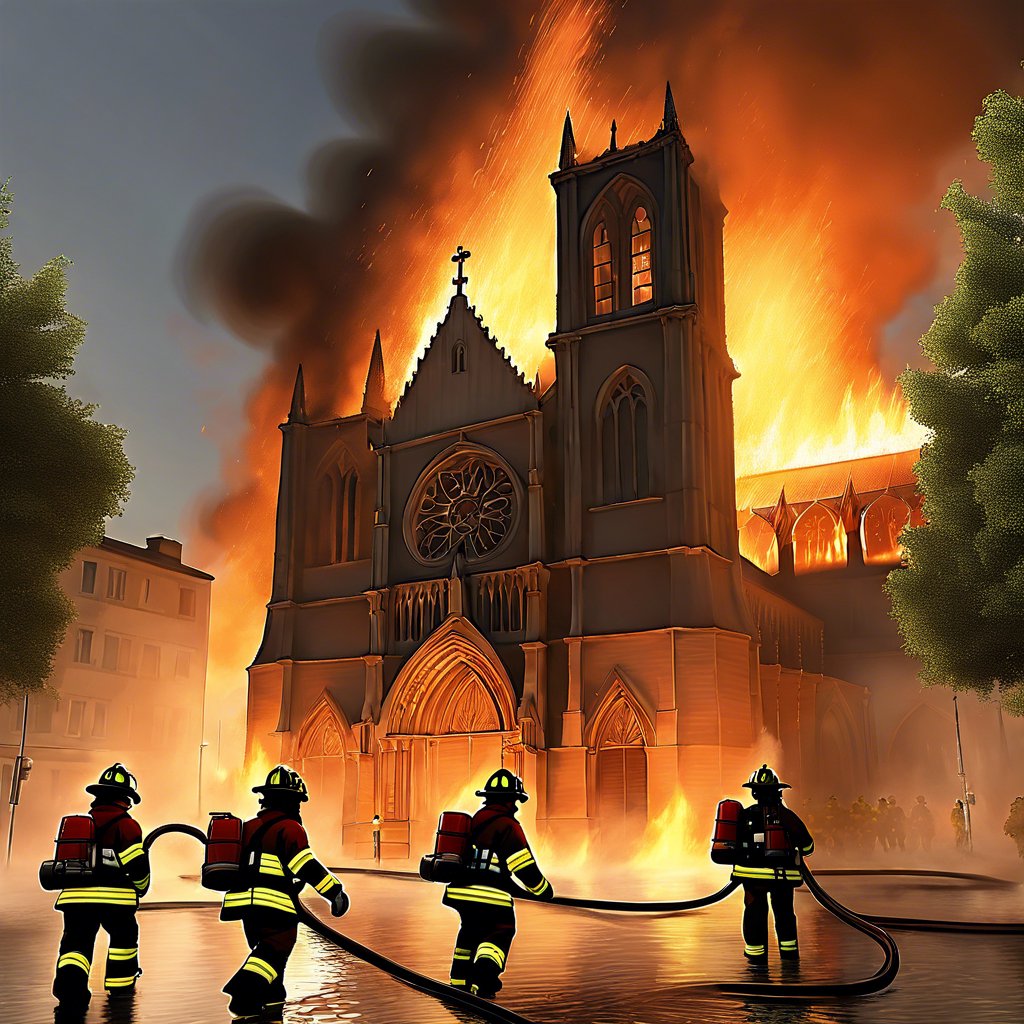 Fire Breaks Out at Rouen Cathedral