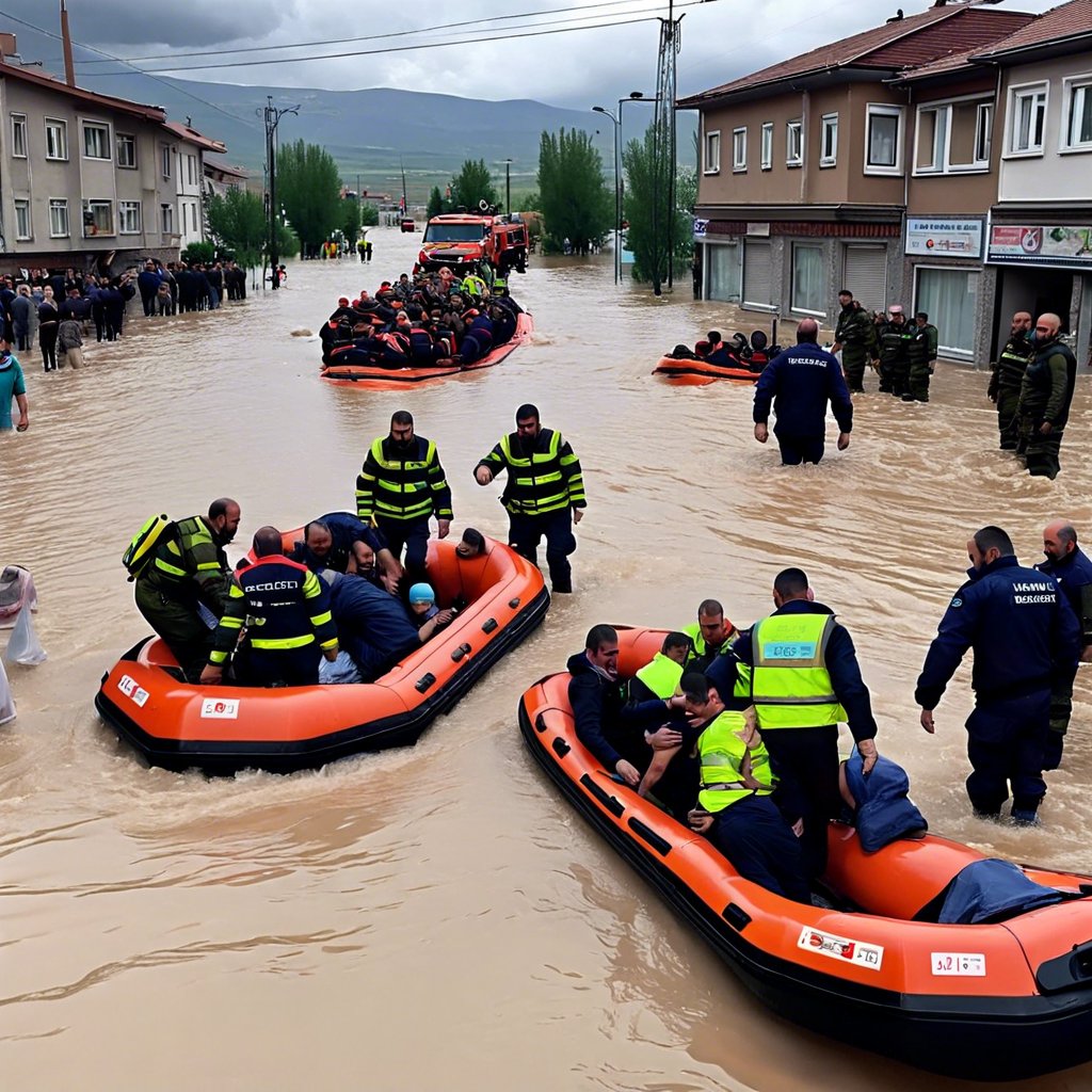 Erzurum'da Sel Felaketi