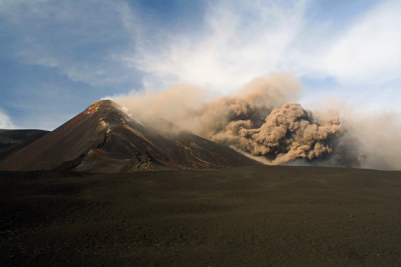 Mount Etna and Stromboli Volcanoes Erupting in Sicily