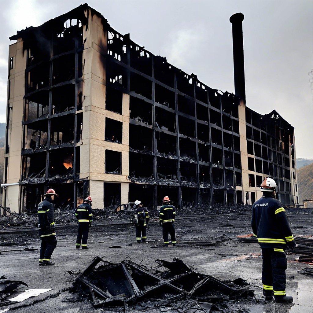 Zonguldak'ta Kağıt Fabrikası Yangını