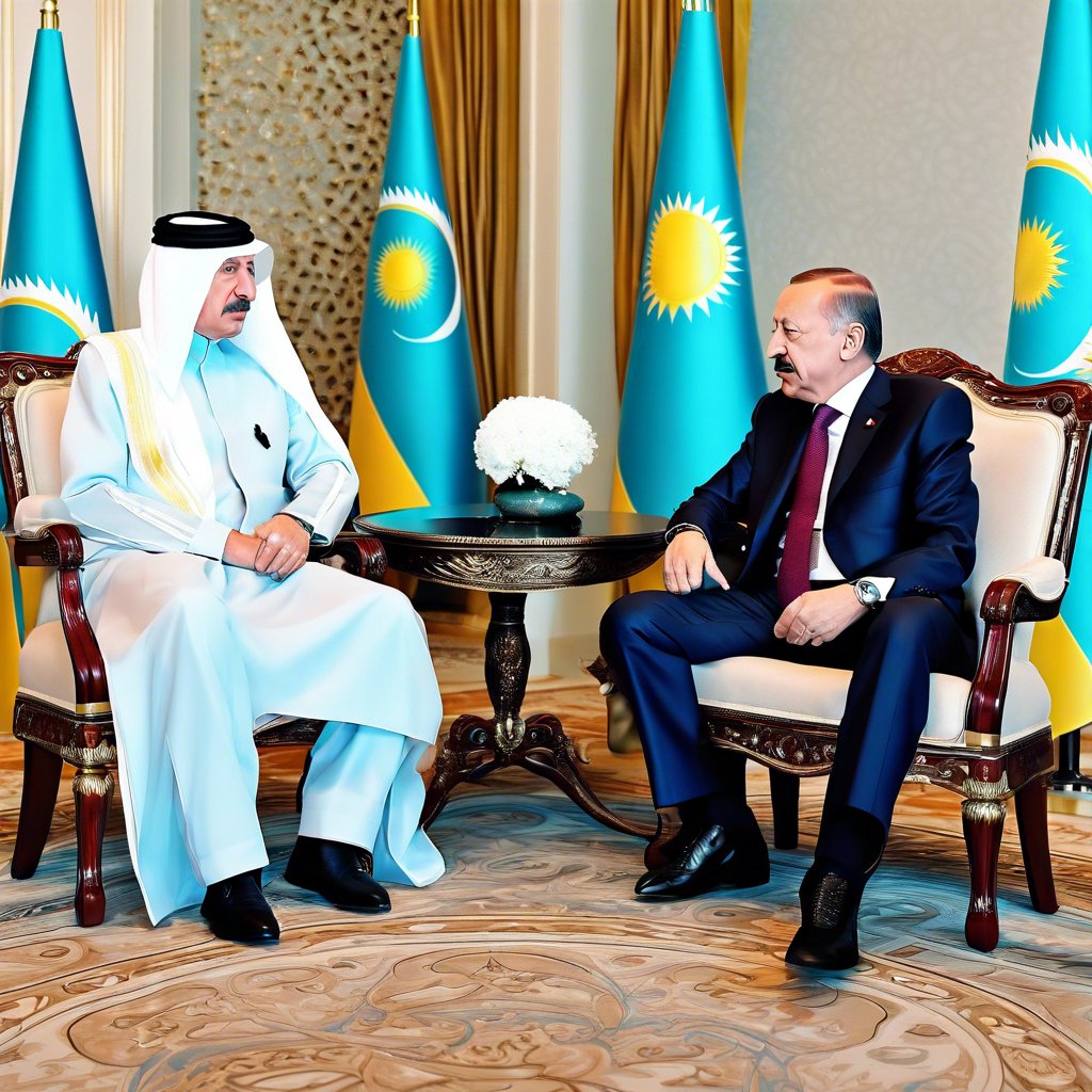 Cumhurbaşkanı Erdoğan, Katar Emiri el-Sani ile Astana'da Bir Araya Geldi