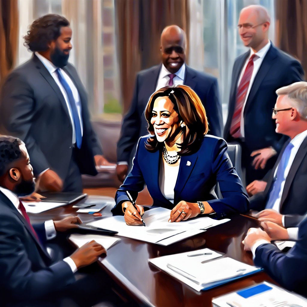 Vice President Kamala Harris Engages with Business Executives