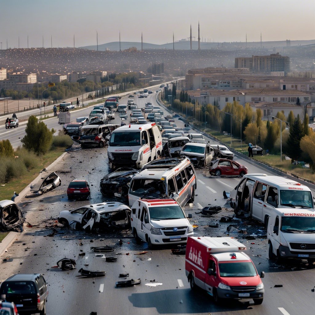 Aksaray'da Zincirleme Trafik Kazası