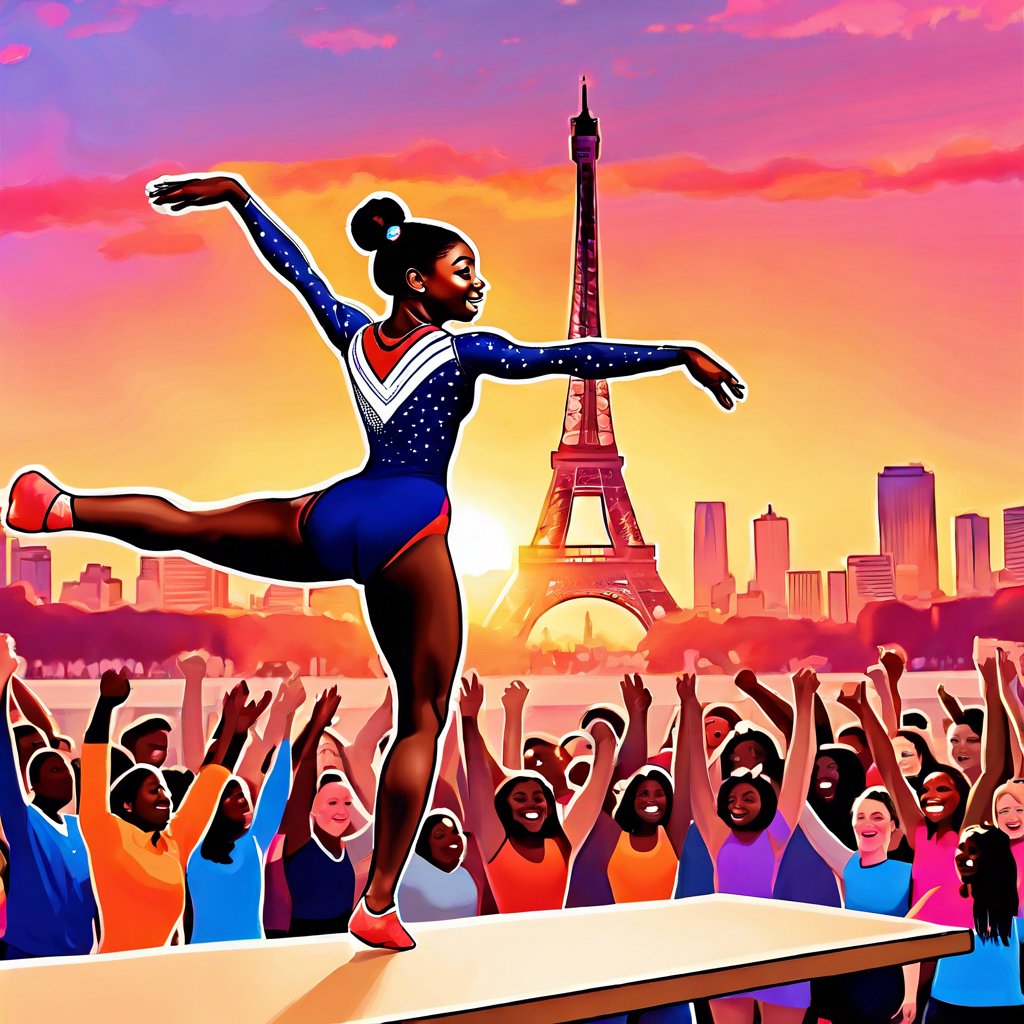 Simone Biles Shines in Paris, but Humanity Shows