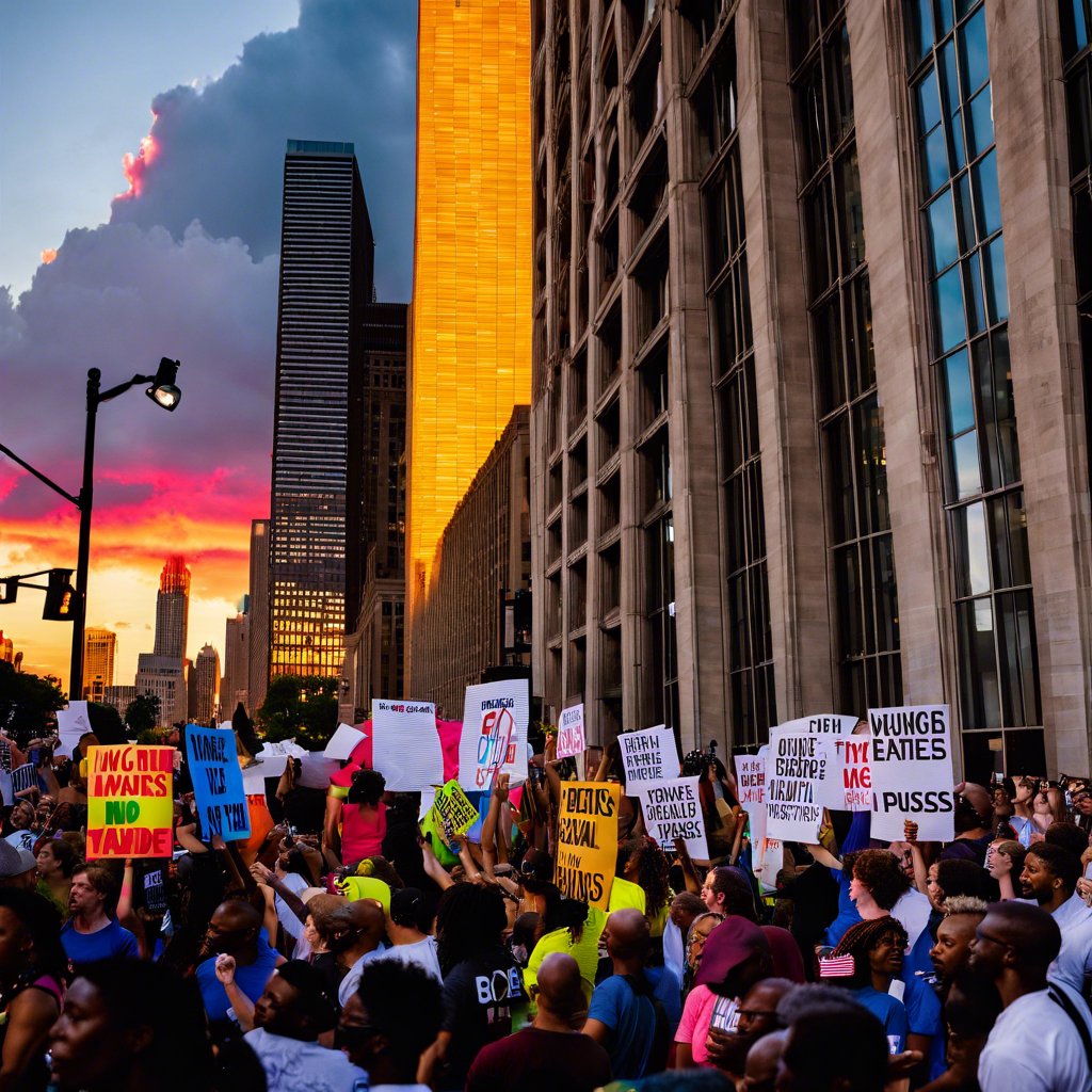 Protests and Delegates at the Democratic National Convention in Chicago